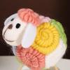 Cute Mini Wool Lamb Figurines Soft Felt Sheep Ornaments for Cake Topper Birthday Party Desktop Home Decor