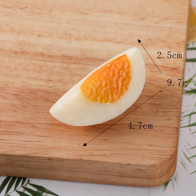Egg Simulation Keychain: Duck, Braised, Fried, Baked, Sunny-Side Up - Creative Food Toy Pendant