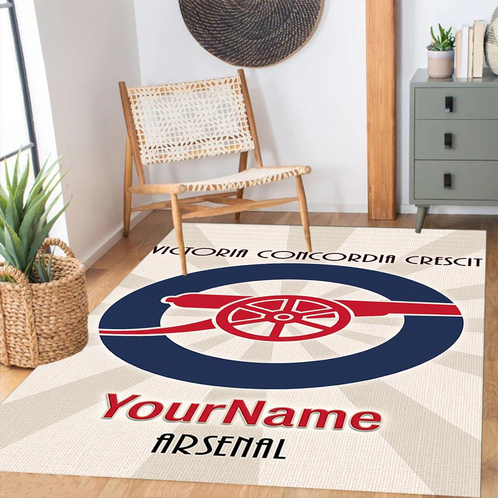 Arsenal Customize Text Carpet Suitable for Bedrooms Foyer Dining Room Study room Antislip Carpet Office home decor Best for Christmas