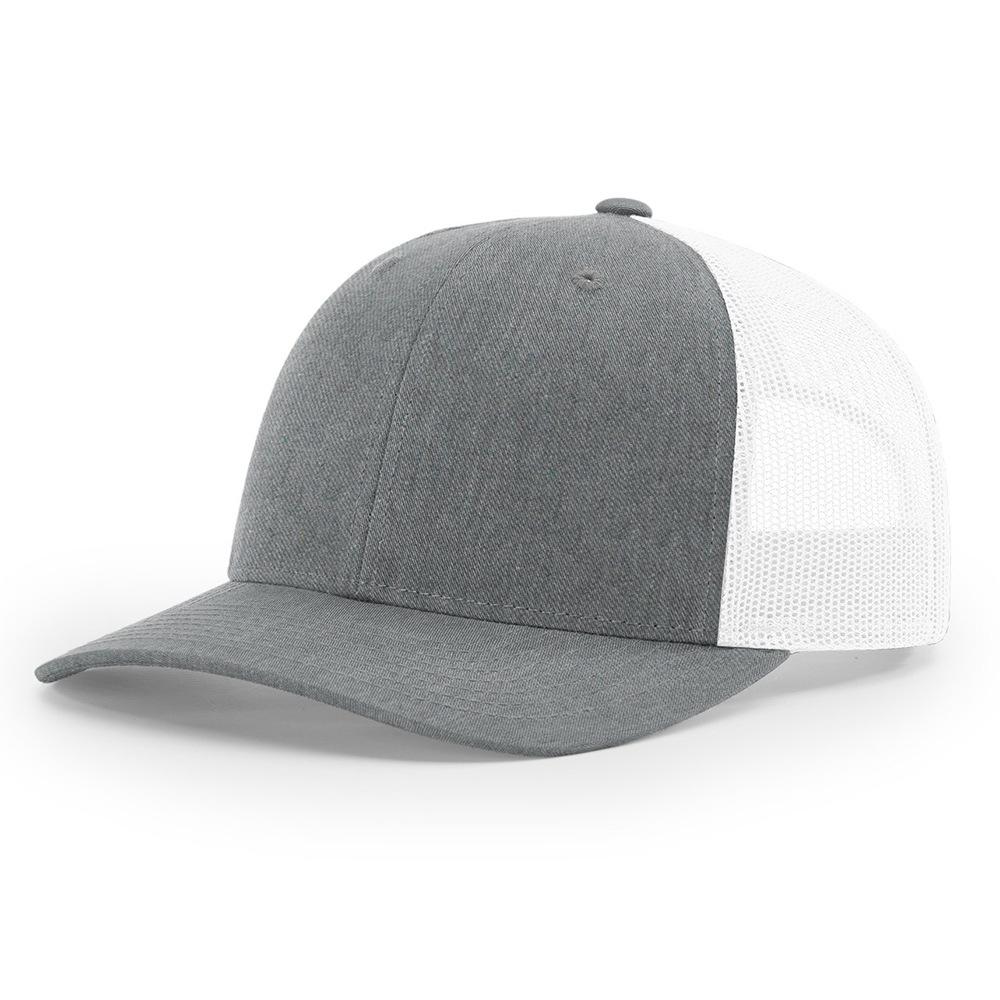 Custom 3D Embroidery Logo Baseball Dad Cap Richardson 112 Trucker Hat with Mesh Cap & Leather Patch Common Fabric Feature