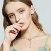 [K.L.Y] Women's Necklace, Starry Sky Crescent Moon, Sterling Silver 925 Pendant, Lovely and Cute, Pure Silver, Gift (Gold)