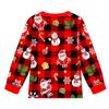 Kids Boys Girls Cartoon Santa Claus Christmas Tree Elk Print Long Sleeves T-Shirt Top Pants Trousers Clothes Set