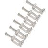 6PCS Silver Guitar Bridge Saddles Metal Bridge Saddle Replacement  For Guitar