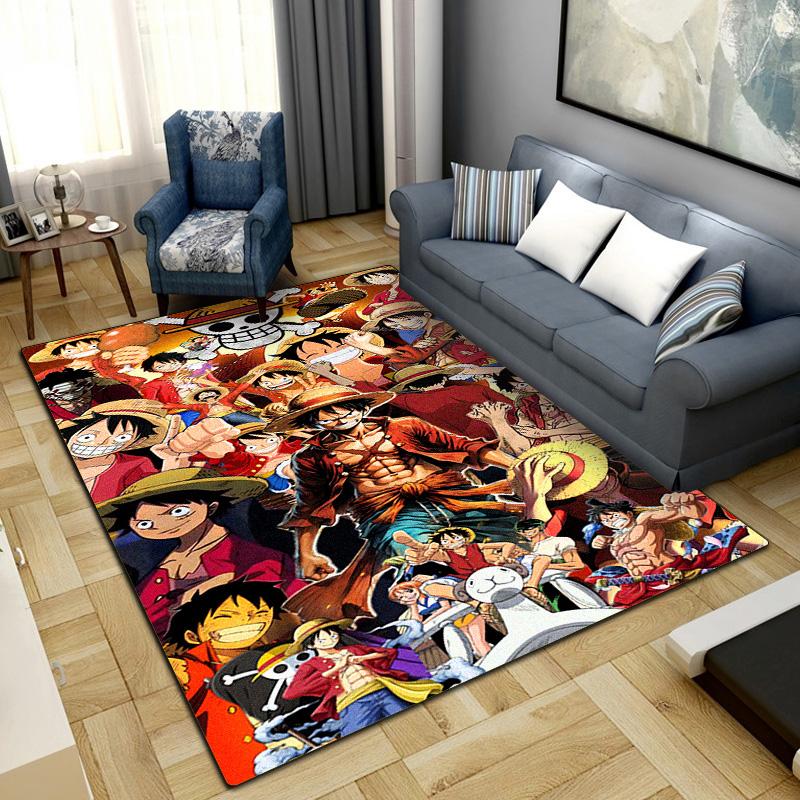 One Piece Anime Washable Non-Slip Rug Carpet Larget Floor Mat Bedroom Home Decor LXR163