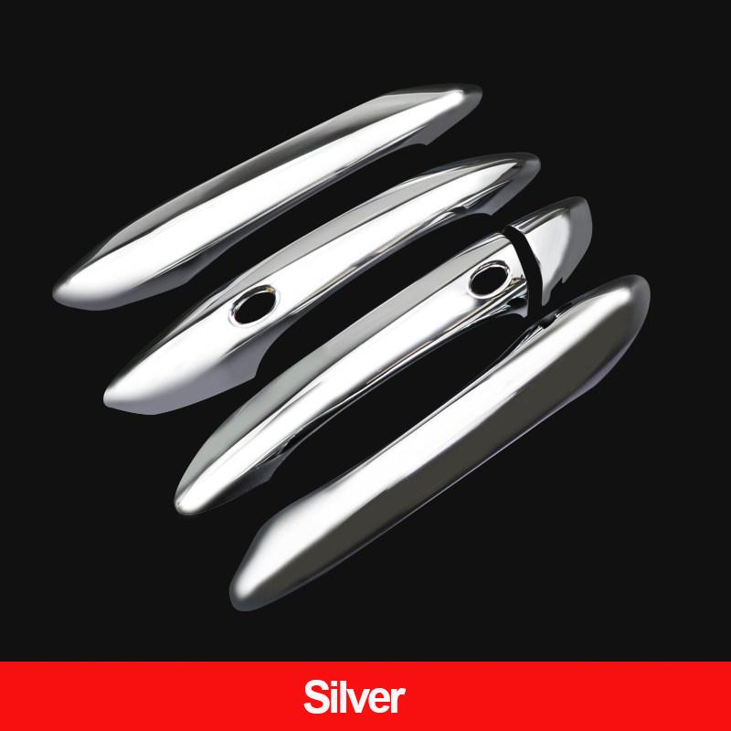 For Hyundai Tucson    2024 NX4 Hybrid ABS Carbon Car Door Handle Cover Trim Sticker Car Styling Accessories Overlay A Silver