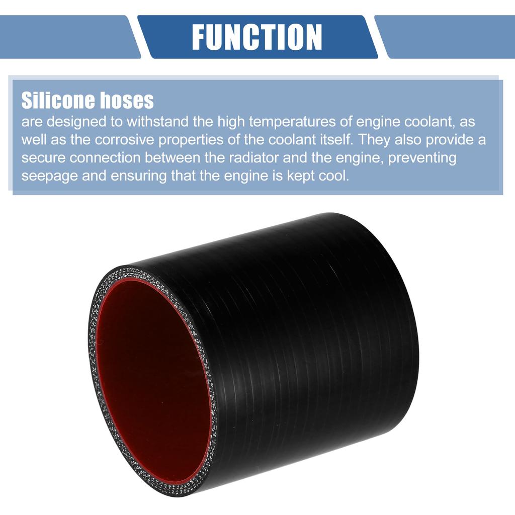 X AUTOHAUX Silicone Hose Silicone Tube with Hose Band Intercooler Turbo Intake Raiser Hose