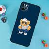 Cute Bear Cool Doll Phone Case For iPhone 17 Air 14 16 15 11 12 13 Pro Max 12 13 Mini 15 16 Plus 16e Cover Funda