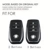 Genuine Leather Car Key Fob Case for Toyota Camry Corolla Avalon C-HR RAV4 Fortuner Key Cover Protector 2/3 Button Black Brown