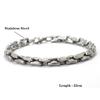 New Hiphop Stainless Steel Chain Bracelet For Men Silver Color Punk Link Braclet Bangle Gifts For Boyfriend Accessoires Homme