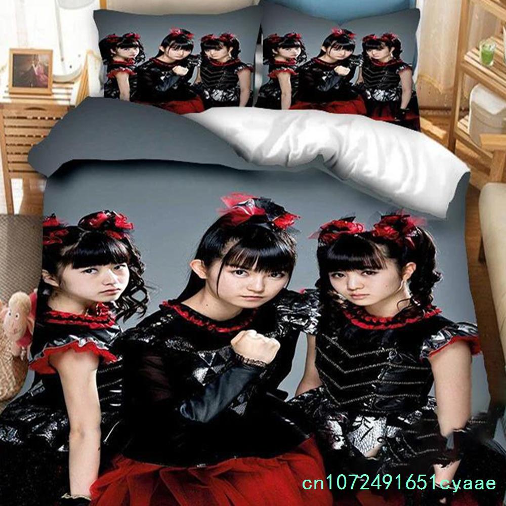3D-gedrucktes Babymetal Band Bettwäsche-Set Kissenbezug Bettbezug Doppel Einzel Voll Queen King Erwachsener Kinder Bettwäsche Steppdeckenbezug