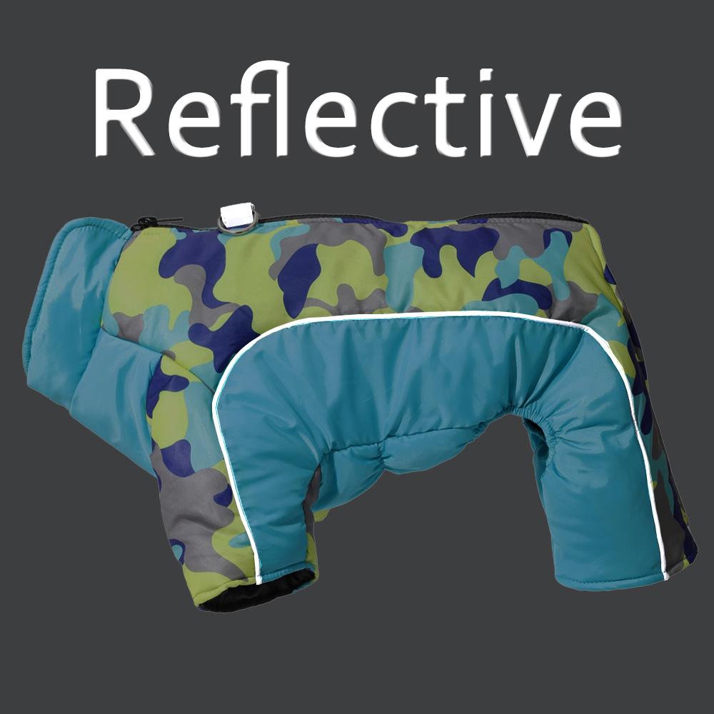 Winter Hunde Jumpsuits Für Kleine Mittelgroße Hunde Katzen Winddicht Wasserdicht Welpen Kleidung Warm Mit D-Ring Reflektierend Haustier Elastizität Jacke Schnauzer Mantel