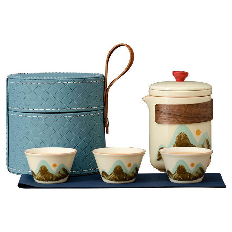 Chinese-style Kuaike cup set with gifts Huang Ruyao Qingshan Tea Ware Company sends customers practical gifts