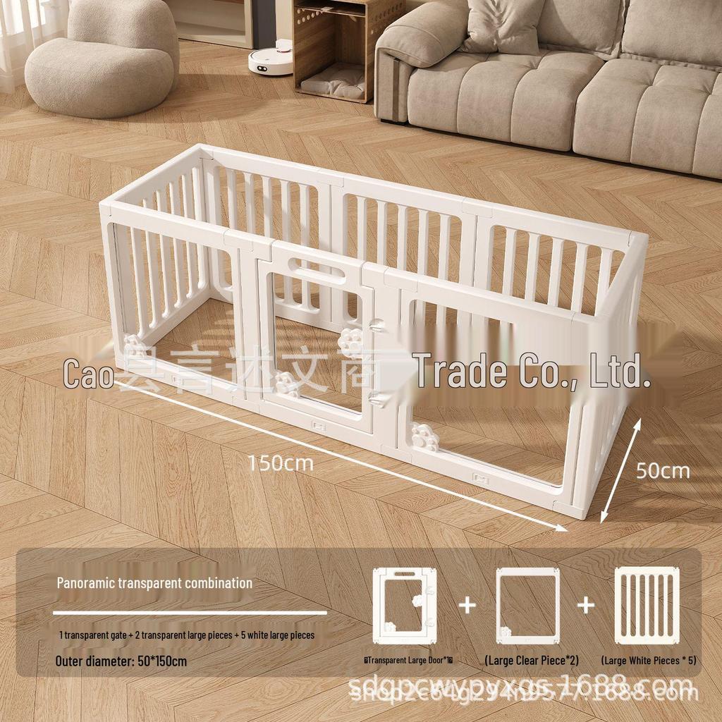 Clear Acrylic Indoor Dog Fence & House for Small Breeds