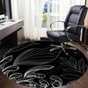 1pc Leaf Nature Office Round Area Rug, Under Office Chairs Bedroom Living Room Home Decor, Room Deco, Available In Various Sizes 031
