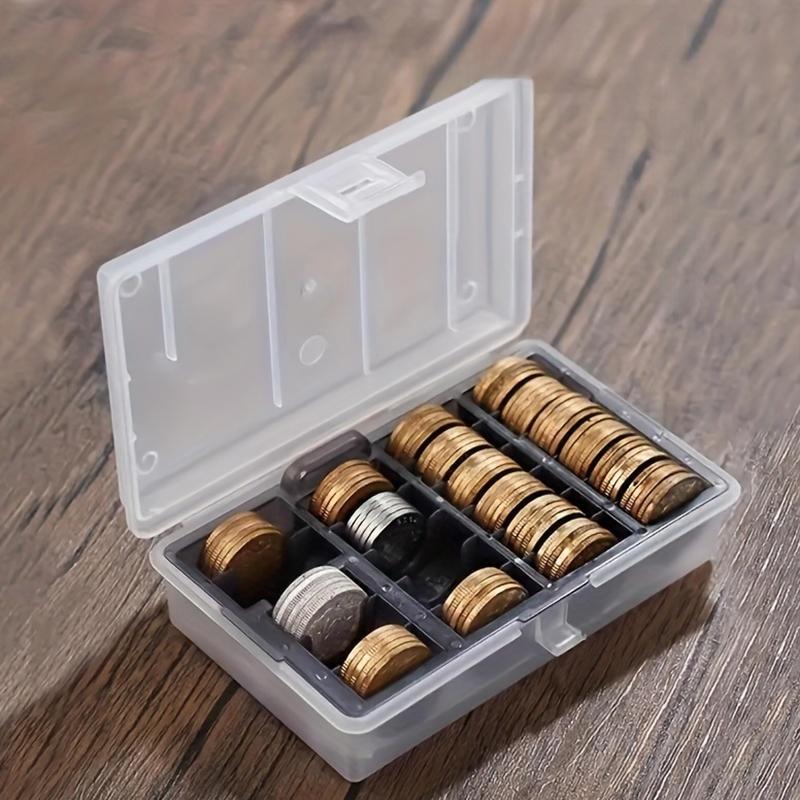 1PC Multifunctional Coin Storage Box With Blue Or Black Inner Case For Collectible Coin Organization Home Office Accessory