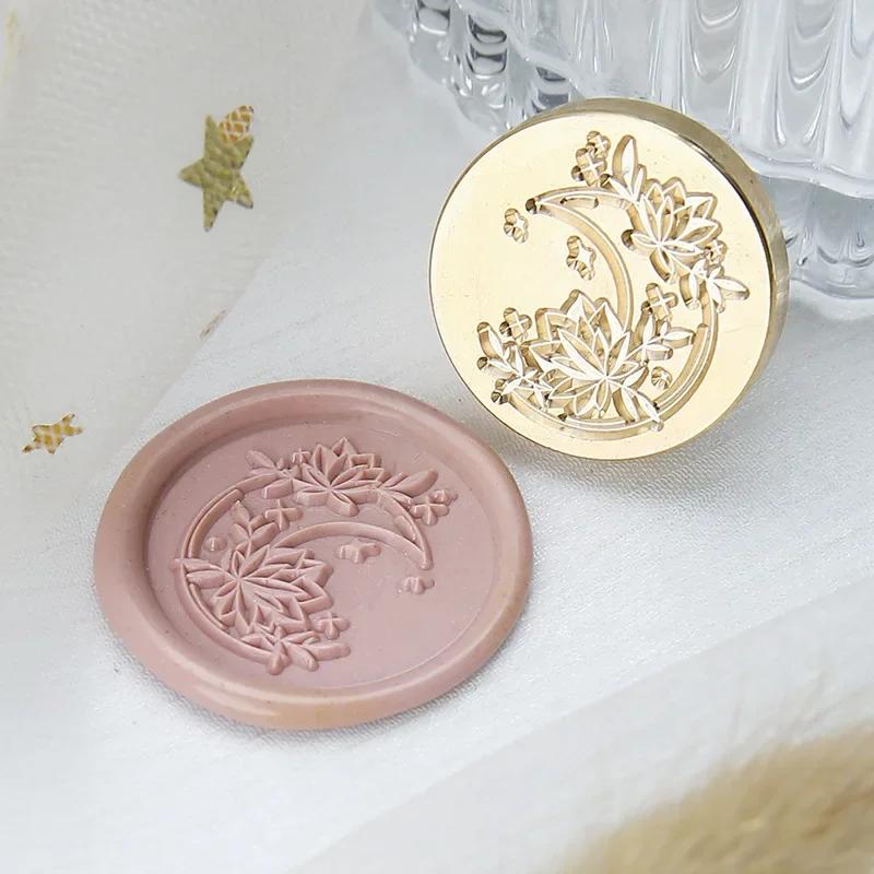 Wax Seal Stamp Moon Stars Vintage Sealing Stamp Head For Cards Craft Envelopes Wedding Wax Lacquer for Seals Scrapbooking