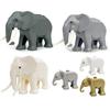 MOC Zwierzęta Zoo Klocki Słonie Tygrysy Słonie Małpy Łosie Niedźwiedzie Owce Wielbłąd Koń Krokodyl Lampart Mini Klocki DIY T11