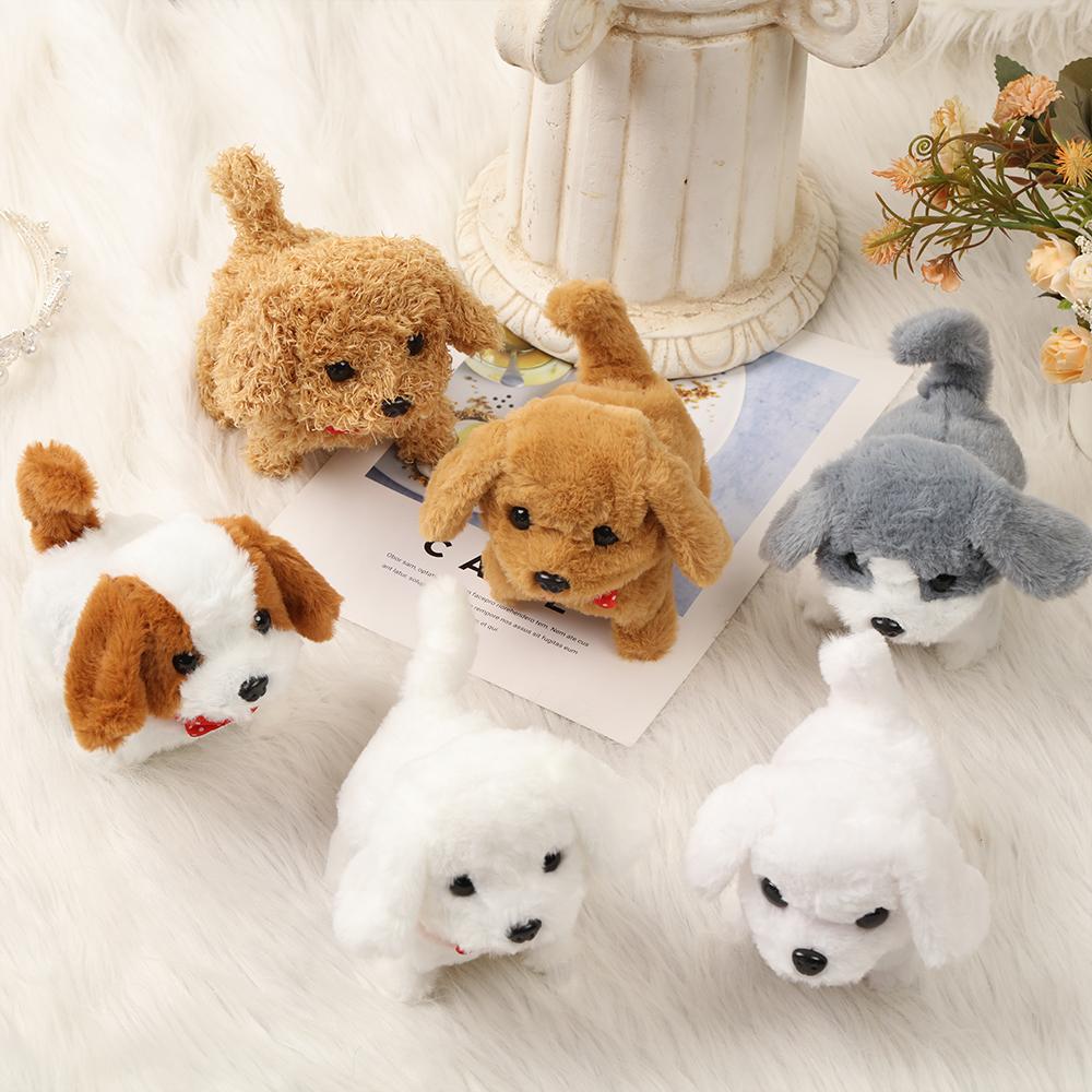Walking Simulated Puppy Plush Walking Dog Toy Fashion Puppy Plush Toy  Chilren