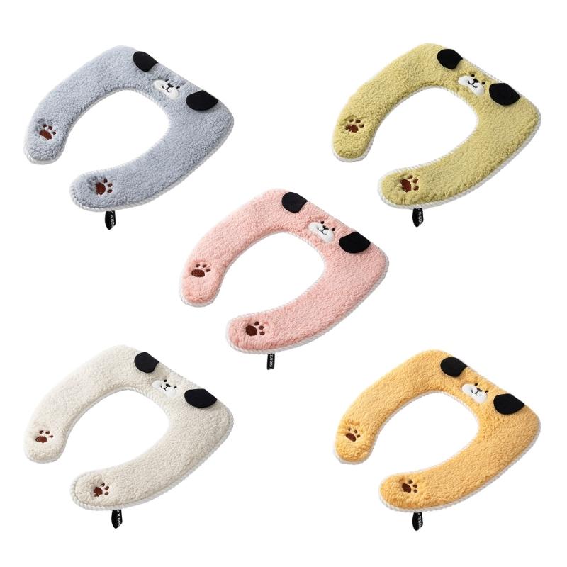 Toilet Cover Mat with Handle Bathroom Toilet Pad Cushion Stay Warm in Winter Stylish and Practical