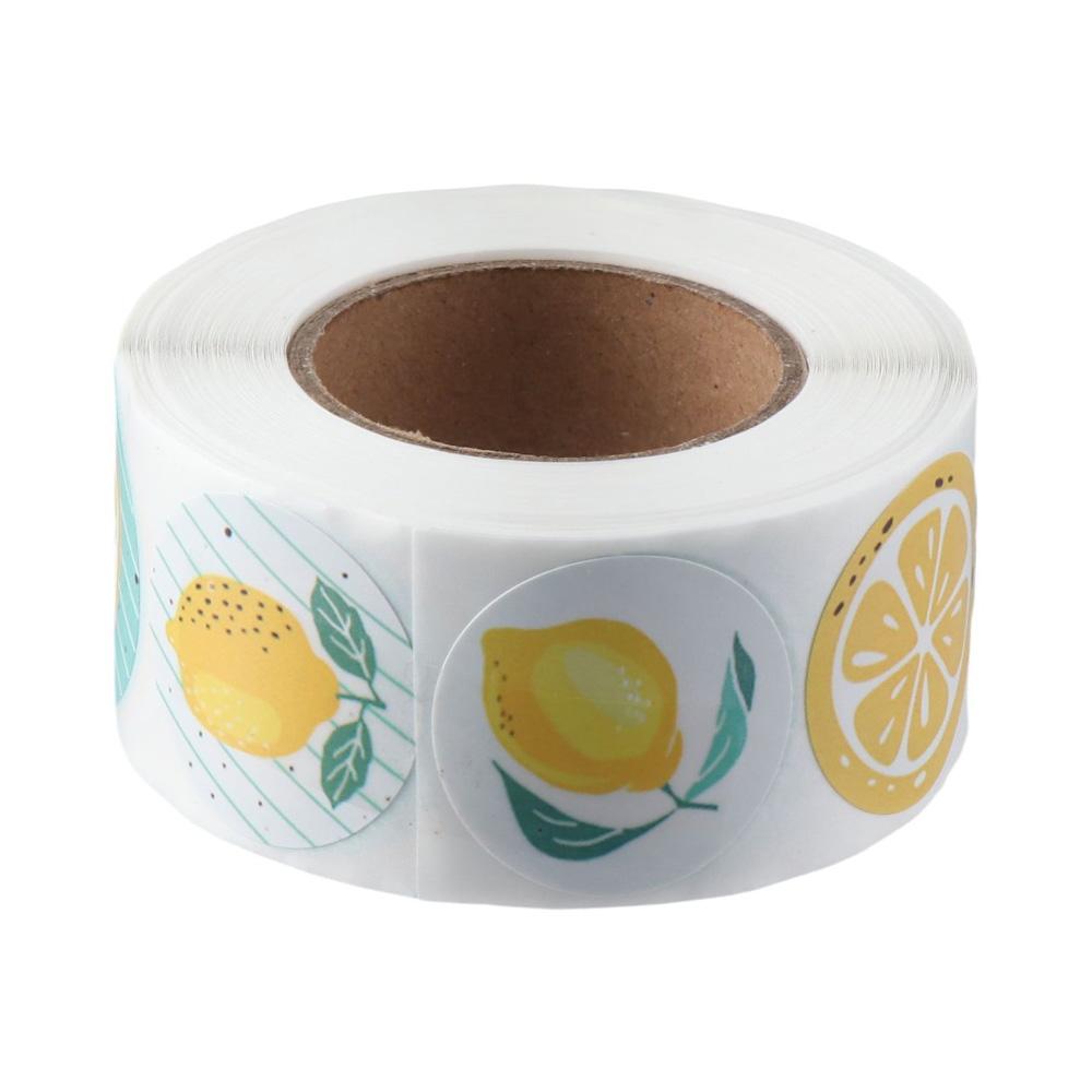 Small Business Cute Fruit Self Adhesive Label Lemon Stickers Stickers Roll