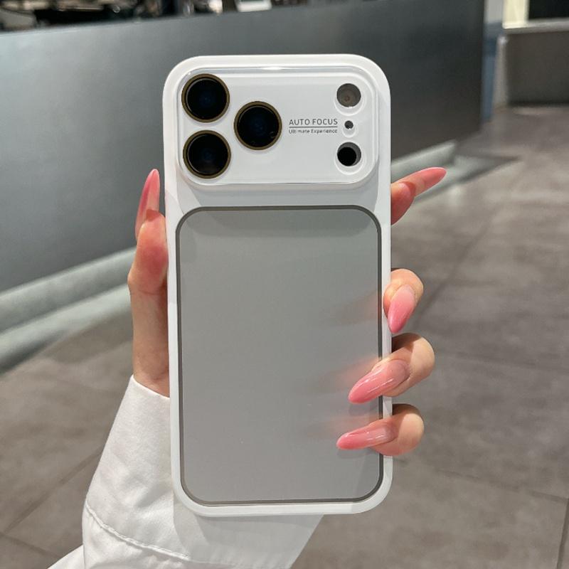 Luxury Shockproof Large Window AG Case for 17 16 15 14 13 Pro Max Crystal Camera Bumper Armor Protective Back Cool Cover