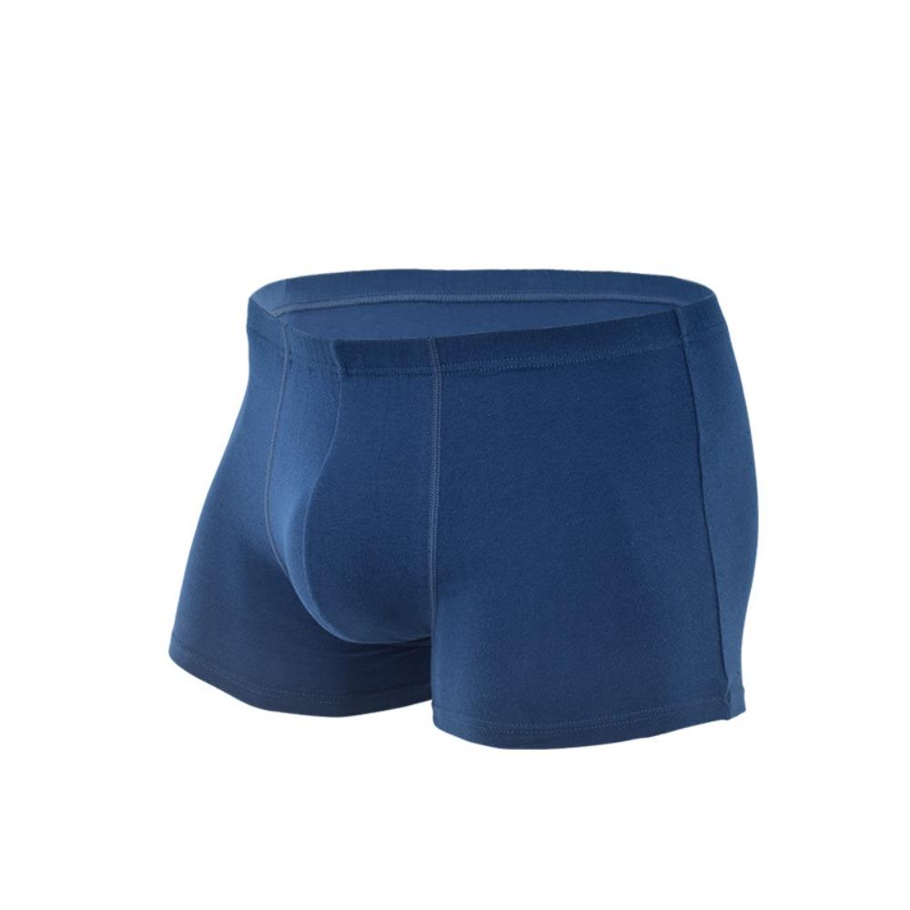 Striped Pattern Breathable Men's Cotton High Elasticity Flat Corner Shorts