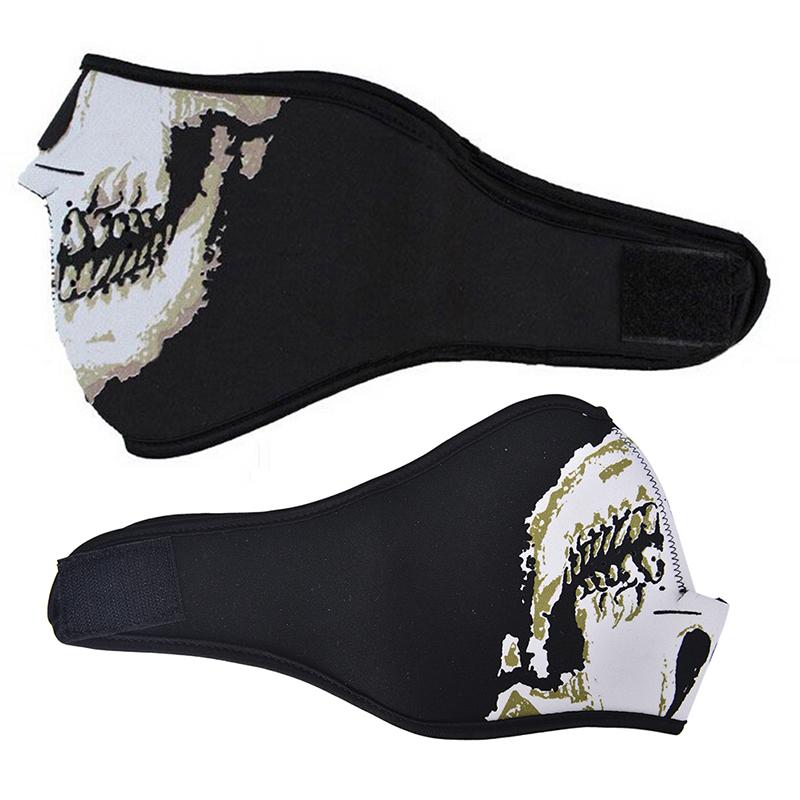 Punk Schedel Neopreen Halve Gezichtsmasker Ski Schaats Snowboard Motorfiets Bescherming