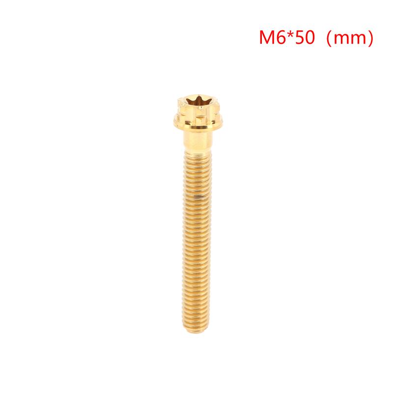 Versatile M6 Titanium Flanged Hexagon Head Bolts Suited for Bike Moto Car Projects