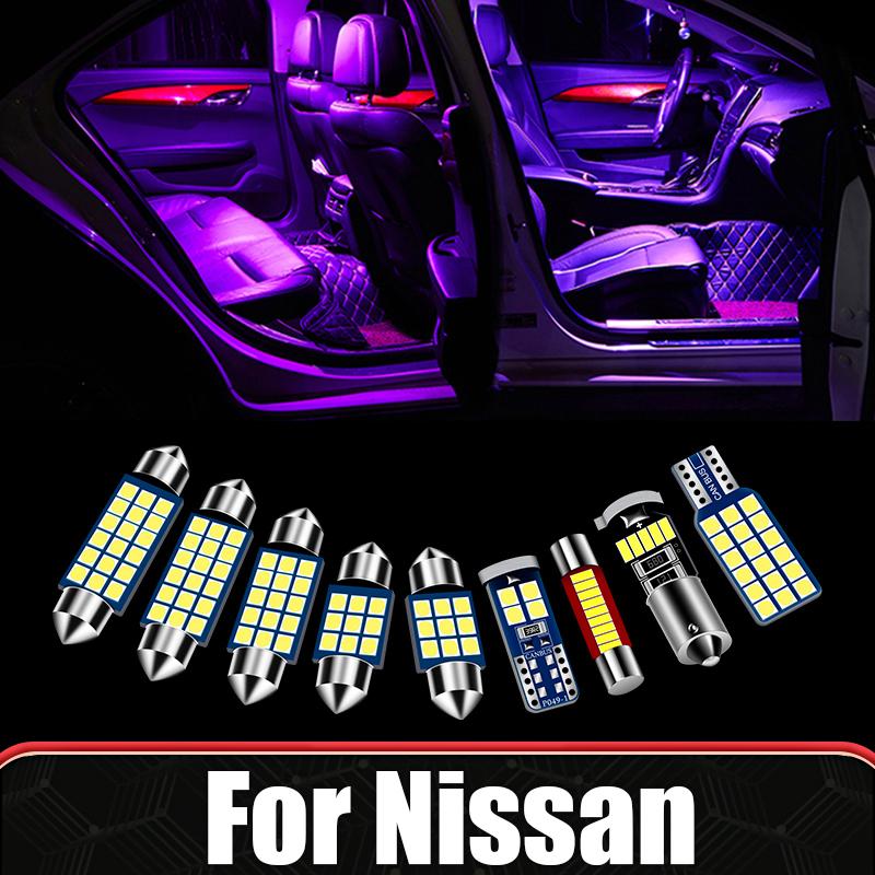 For Nissan Qashqai J10 J11 J12 Xtrail T30 T32 Patrol Y61 Y62 Juke Leaf ZE0 Serena Versa Xterra Sentra Car LED Bulbs Accessories