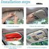 Car Sun Visor Organizer Multi-Pocket Storage For Sunglasses, Cards, Cash, License, Pen & Keys | Auto Interior Accessory With Zipper Net Pocket