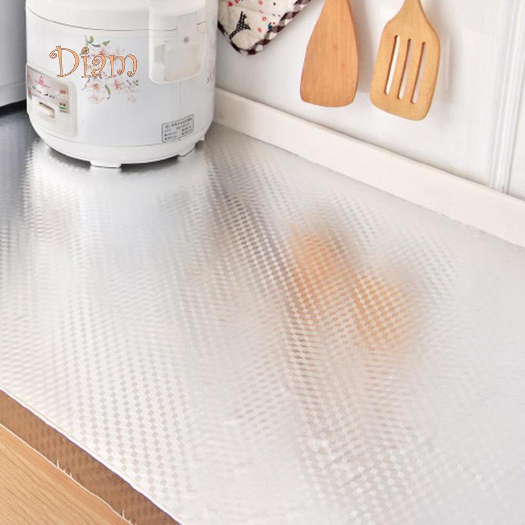 Lachepper Aluminum Foil Self Adhesive Waterproof Wallpaper Kitchen Sticker DIY Home Decor
