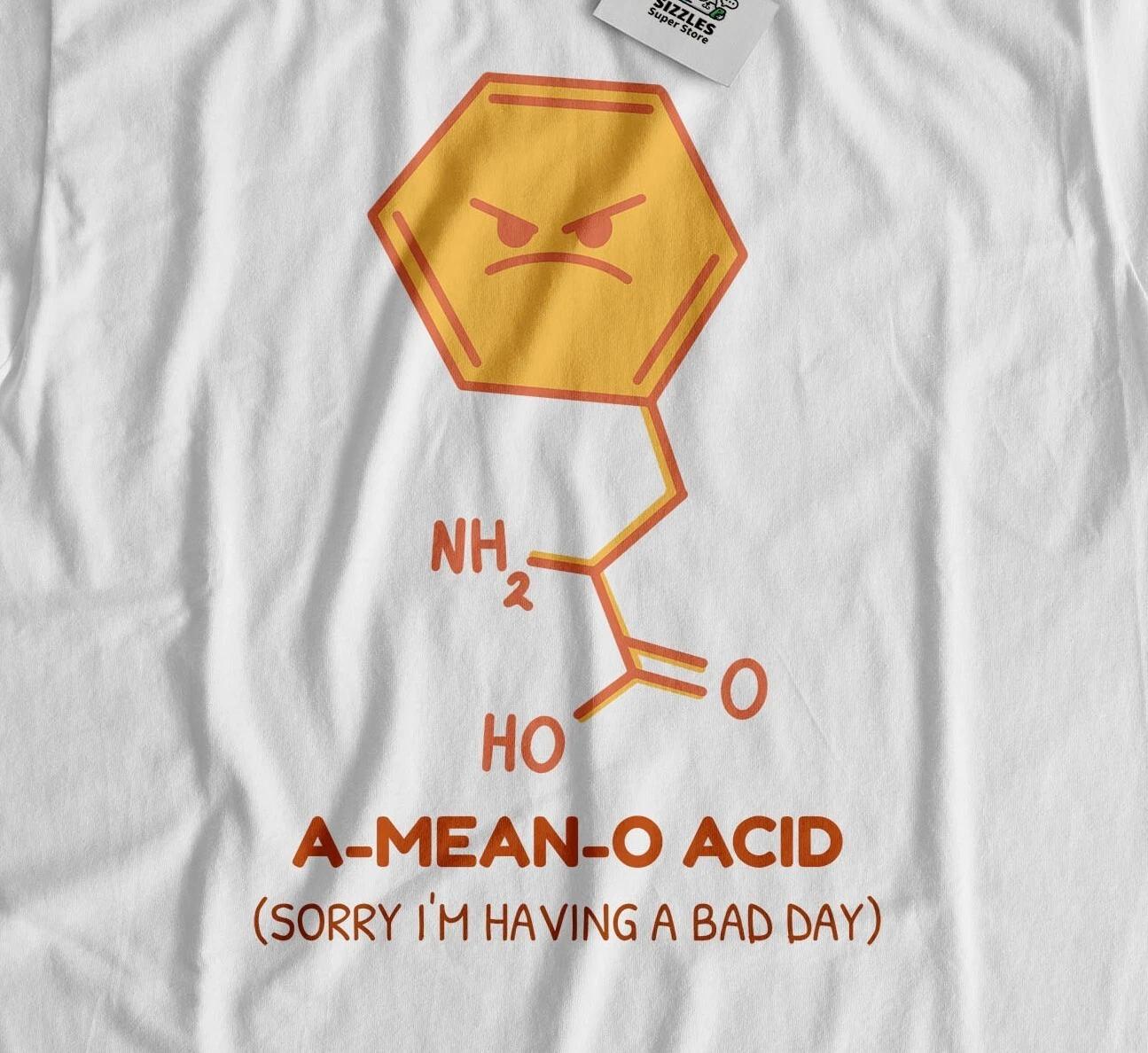 

A-Mean-O-Acid Unisex Funny Chemistry T-Shirt Chemistry Teacher And Tutor Gifts 2XL