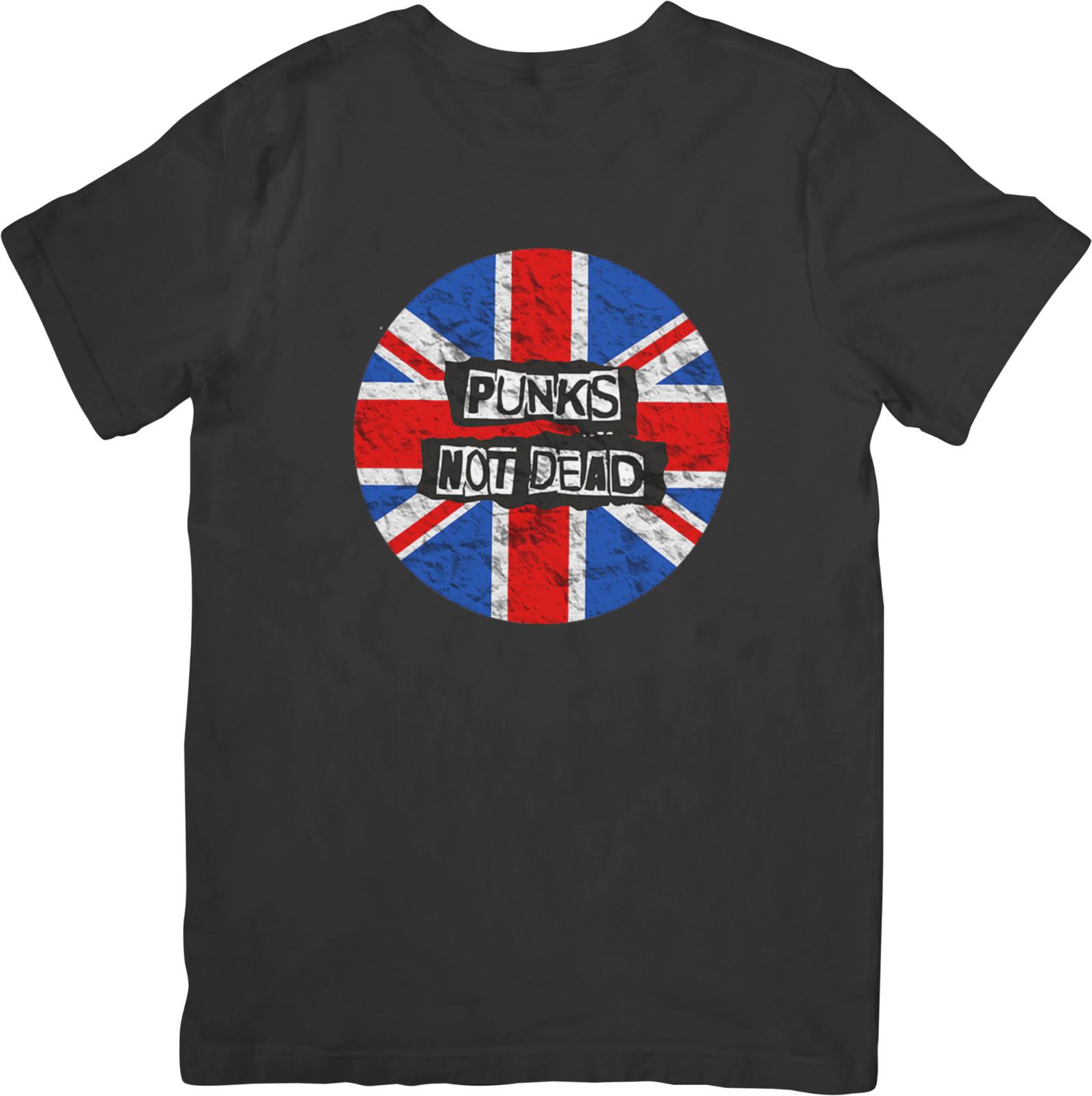 

Punks not dead Music Unisex Fit suitable for Men Women Quality Cotton T-Shirt M