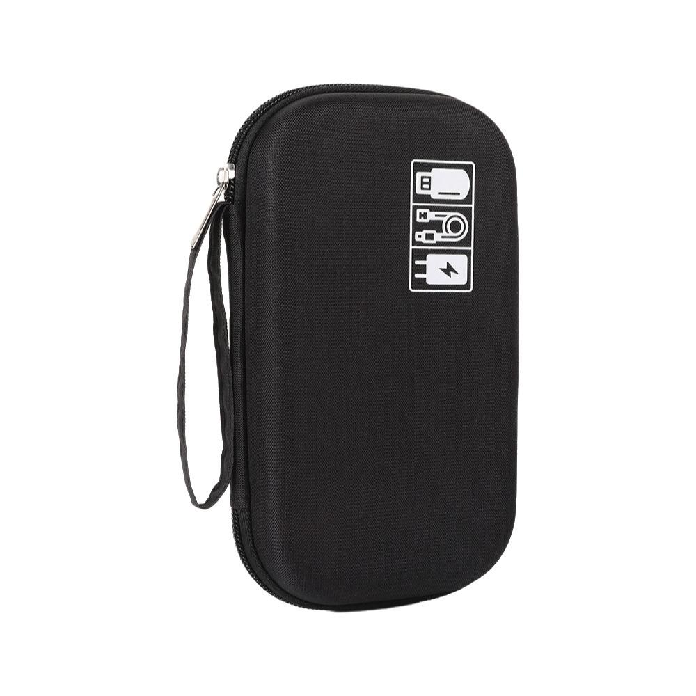 

Hard EVA Cable Storage Bag Dust-proof Lightweight Electronic Organizer Multi-Layer Shockproof Digital Storage Bag Commute чорний