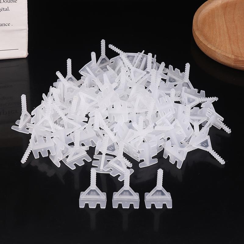Hot 50/100Pcs Ceramic Tile Leveling System Base Plate Tile Spacers Leveling System Clips Wedge Floor Wall Gap Leveling System