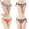 Beirou Sexy Elegant Floral Sheer Feminine Coordinating Women's T-Back Panties, Lace, Embroidery, Hip-Hugging, Panties, Underwear,