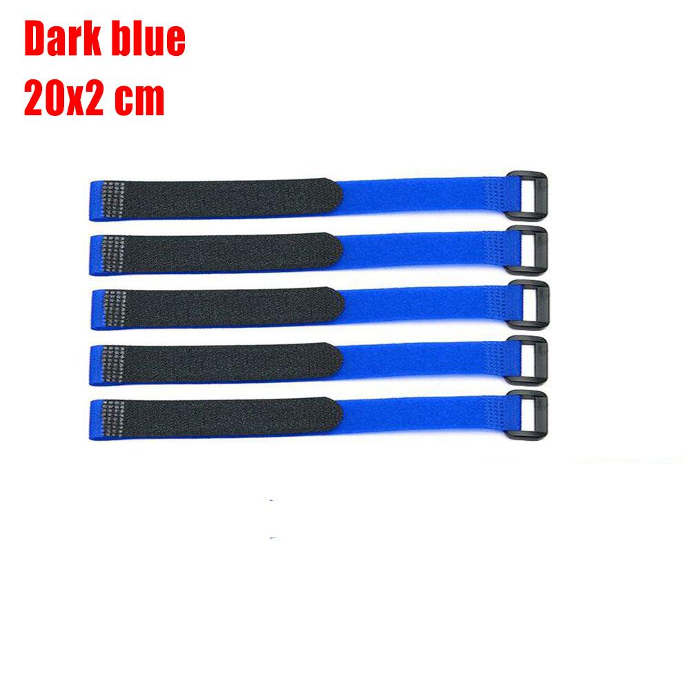 5Pcs Nylon Antiskid Cable Tie Down Straps For Rc Eachine Lipo Battery Multicolor Nylon Straps Magic Tapes Sticker 20/30*2Cm Set