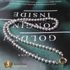 Collier Amulette Thaïlande Coquille de Nacre - Pendentif Rond Chaîne Clavicule pour Femmes, Ne Décolore Pas et Ne Pèle Pas.
