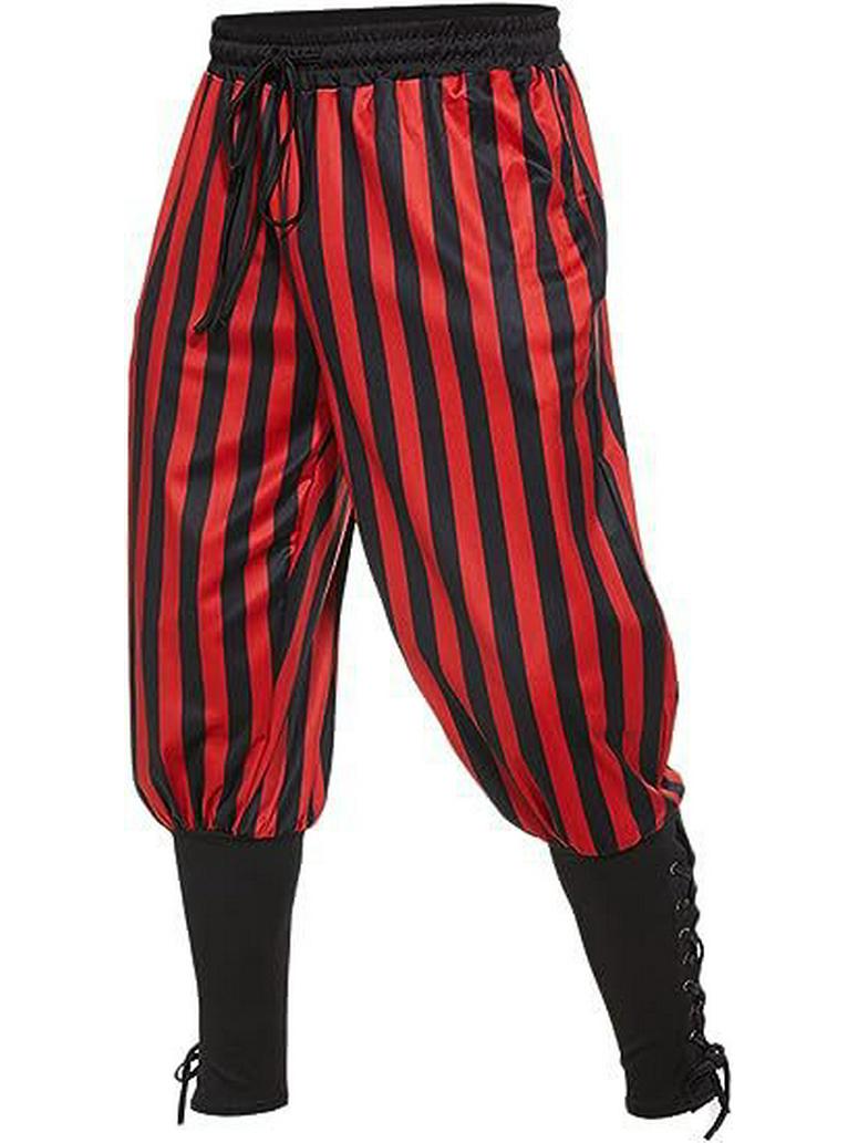 Nexus Fashion 2026 Heren Katoen Linnen Enkelband Broek: Middeleeuwse Viking Piraten-Ge&iuml;nspireerde Skinny Leggings M