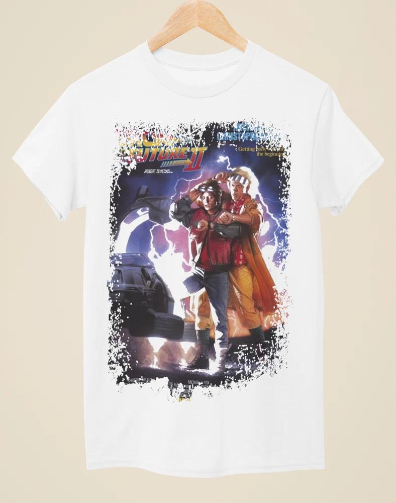 Back To The Future Part Ii Movie Poster Inspired Unisex White TShirt S