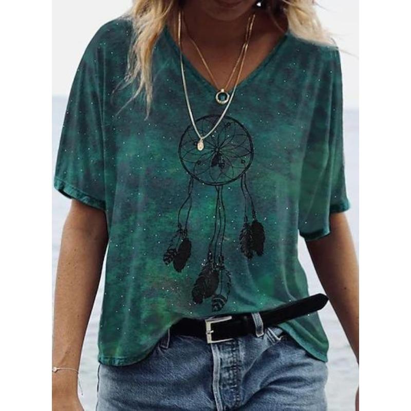 

Летний топ, новый короткий рукав, корейский, универсальный, свободный, короткий рукав, 3D, красочная тушью, рисунок, футболка XS