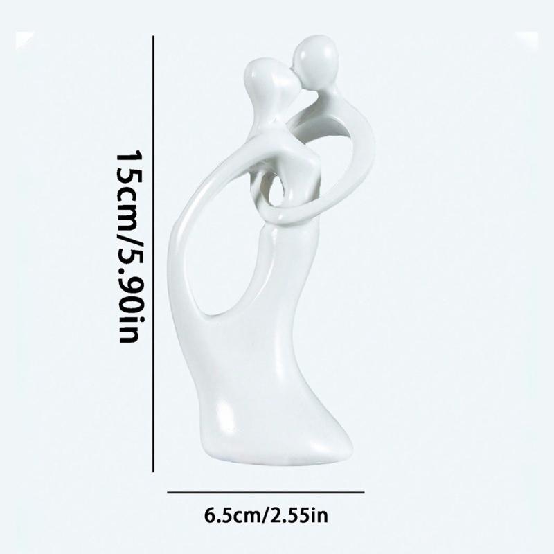 Home Decors Modern Abstract Art Kissings Lover Statue Table Decorations for Dining Room Living Room Office Centerpieces
