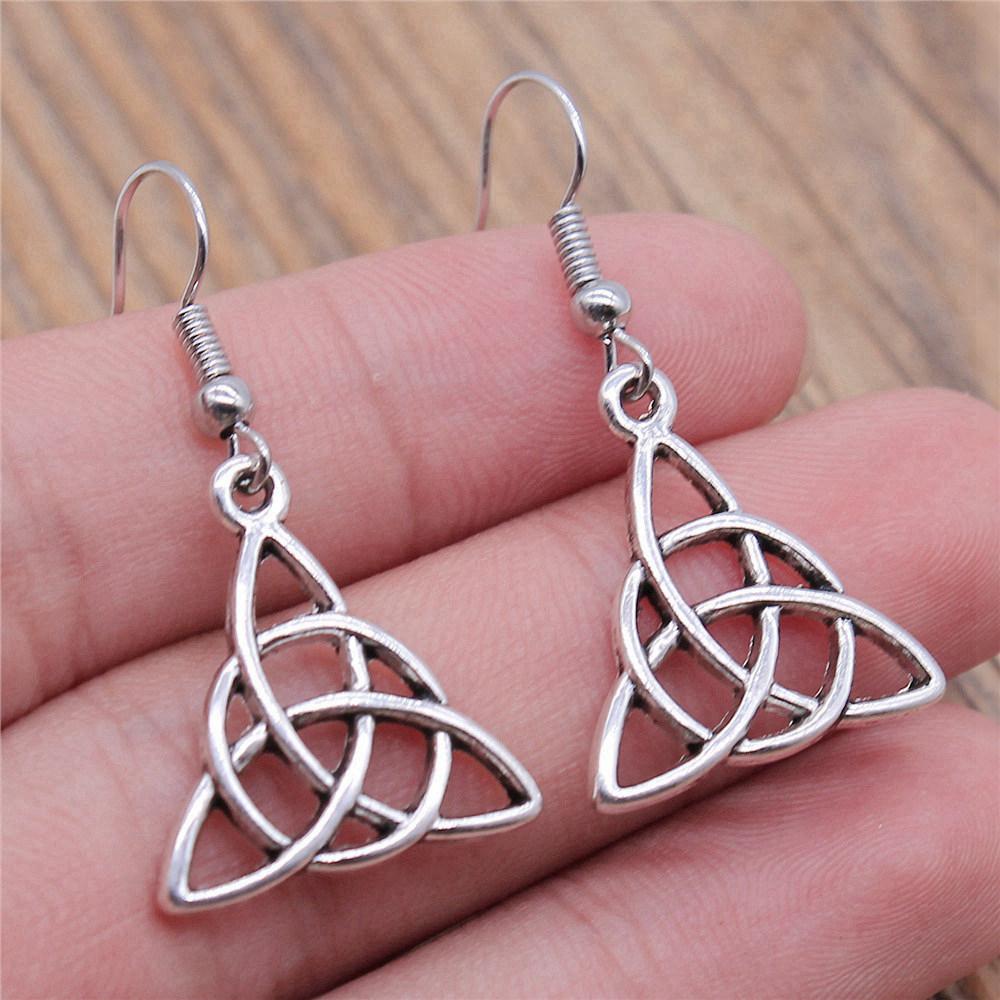 Drop & Dangle Earring Celtic Hexagram Kids' Jewelry MaterialsEarring Size 18x19mm QE006