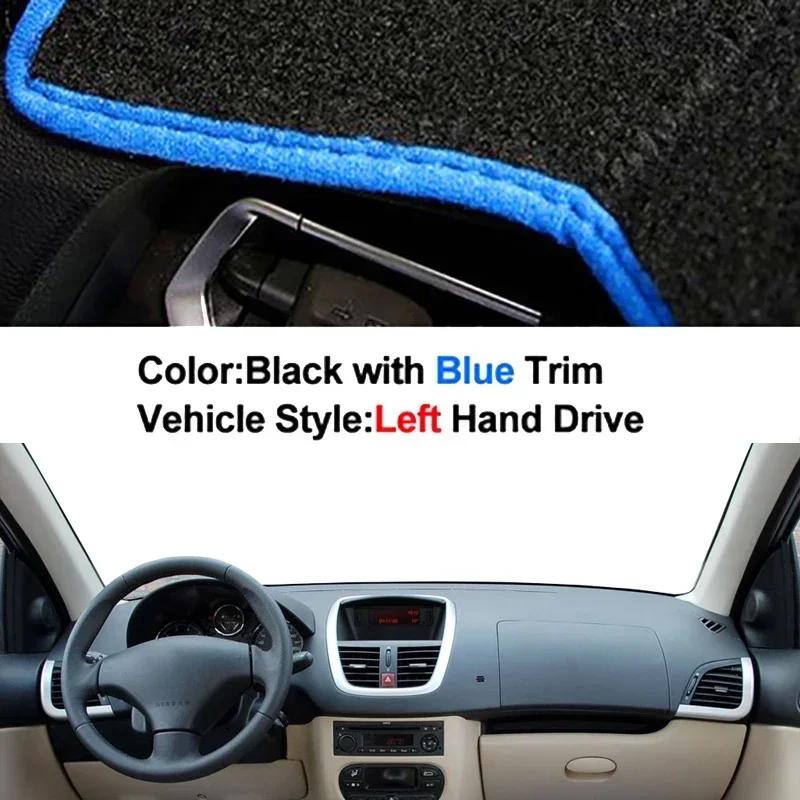 Car Dashboard Cover Non slip pad For Peugeot 207 206+ Dashmat Carpet Cape Car Dash Mat Sun Shade Pad Anti-UV Cushion