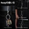 KeyUnity KM23 Belt Keychain with Key Belt Titanium Key Gift Keychain, Ring, Clip, Holder, Simple, Lightweight, Waterproof, Corrosion-Resistant, 100%