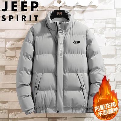 JEEP SPIRIT Men's Thickened Stand Collar Puffer Jacket