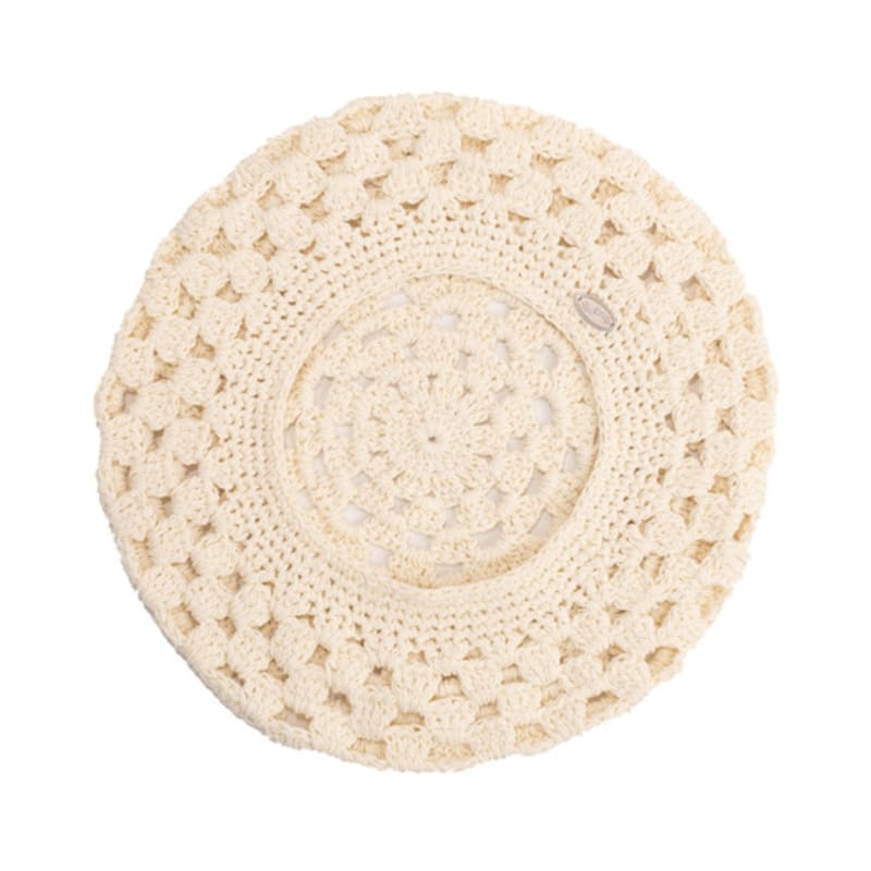 Slowslowly No.231 / Fruits Crochet Beret _ Cream