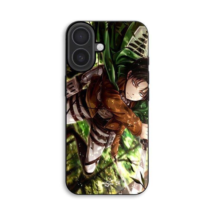 Hülle Für iPhone 18 Attack on Titan Levi Ackerman Maniacase schwarz