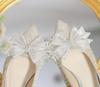 Comfortable Chunky Heel Bridal Shoes: Mid-Heel Crystal Wedding Shoes for Pregnant Brides