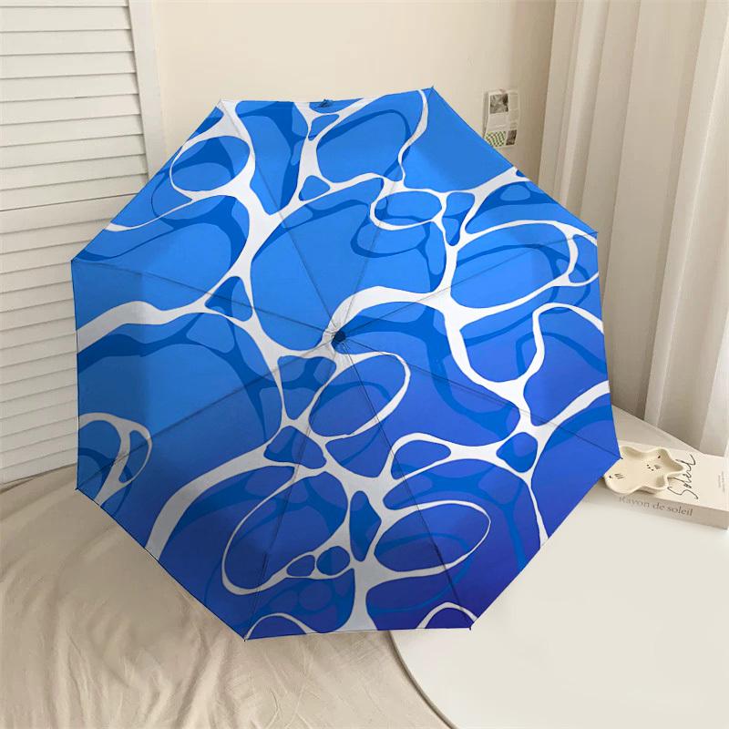 

1PC Abstract pattern Umbrella-8-Rib Reinforced, Automatic Open, Lightweight & Durable, Cute Fashion Accessory for Outdoor-T380